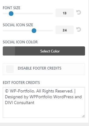 Footer Content in DIVI
