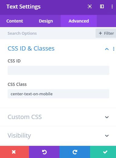 Assign a CSS Class to your DIVI Text Module
